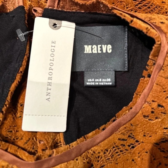 NWT‎ Anthropologie Amis velvet lace dress by Maeve - Picture 4 of 8